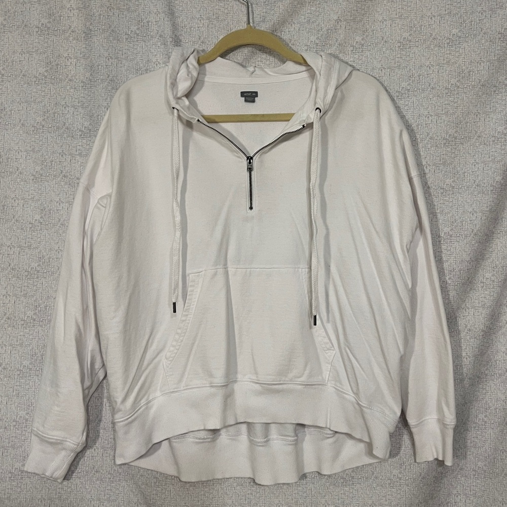 Aerie White Half Zip Hoodie (Med)